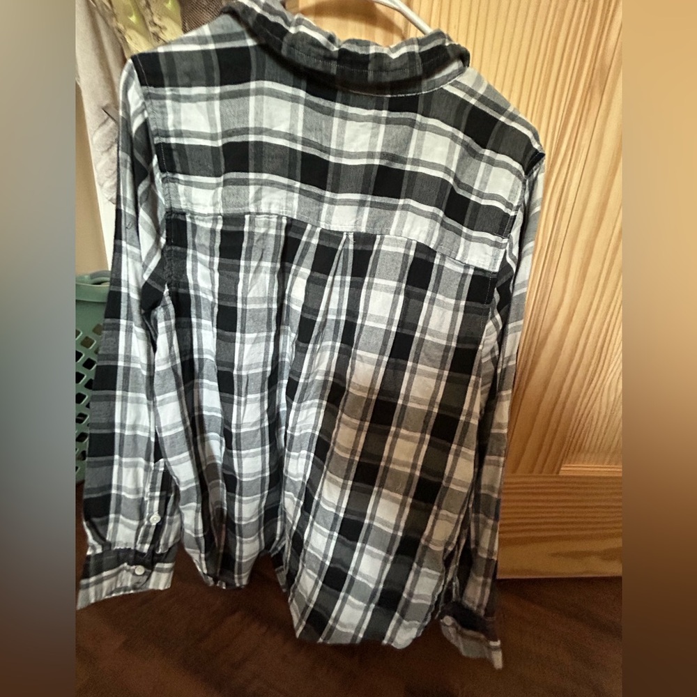 Black, white and grey flannel